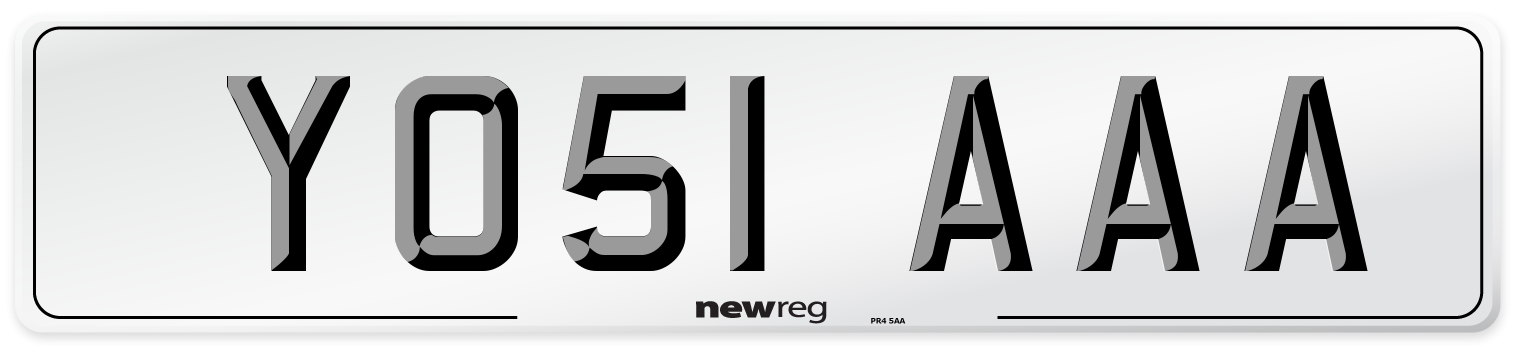 YO51 AAA Number Plate from New Reg